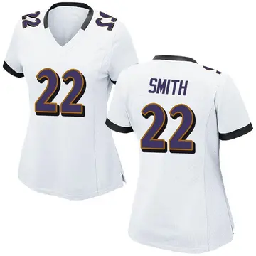 Nike Jimmy Smith Women's Game Baltimore Ravens White Jersey