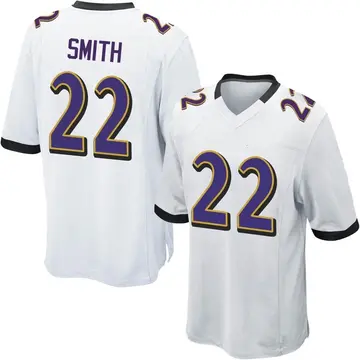 Nike Jimmy Smith Youth Game Baltimore Ravens White Jersey