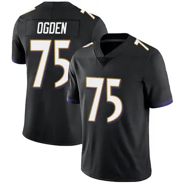 Nike Jonathan Ogden Men's Limited Baltimore Ravens Black Alternate Vapor Untouchable Jersey