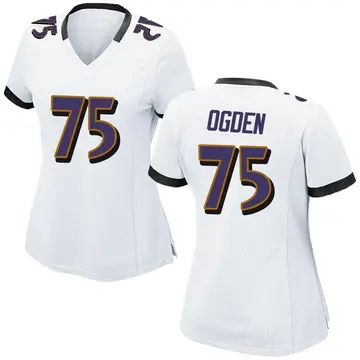 Nike Jonathan Ogden Women's Game Baltimore Ravens White Jersey