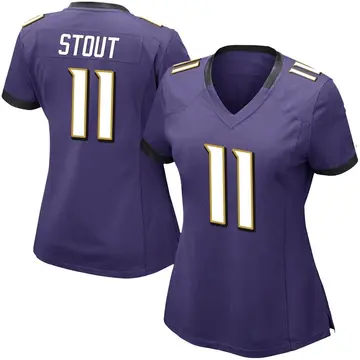 Nike Jordan Stout Women's Limited Baltimore Ravens Purple Team Color Vapor Untouchable Jersey