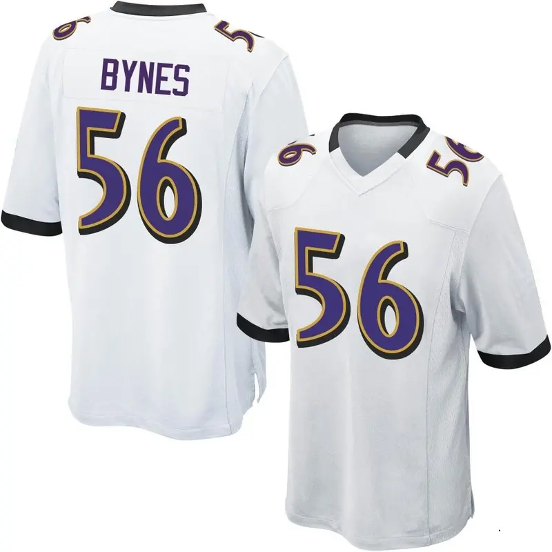 Nike Josh Bynes Men's Game Baltimore Ravens White Jersey
