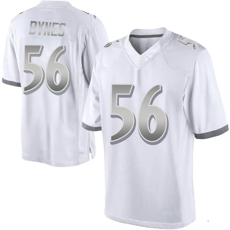 Nike Josh Bynes Men's Limited Baltimore Ravens White Platinum Jersey