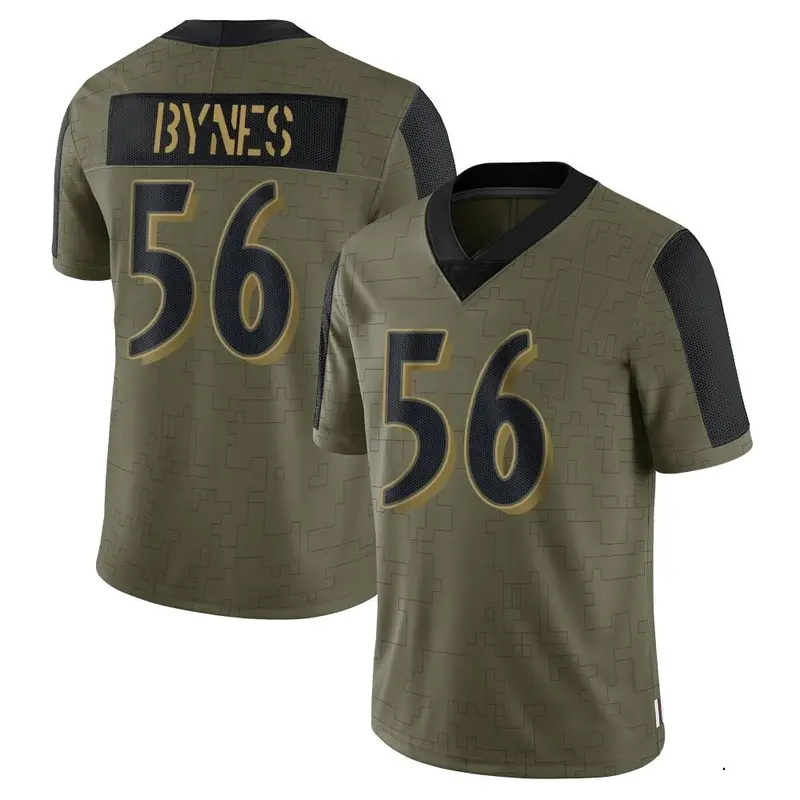 Nike Josh Bynes Youth Limited Baltimore Ravens Olive 2021 Salute To Service Jersey