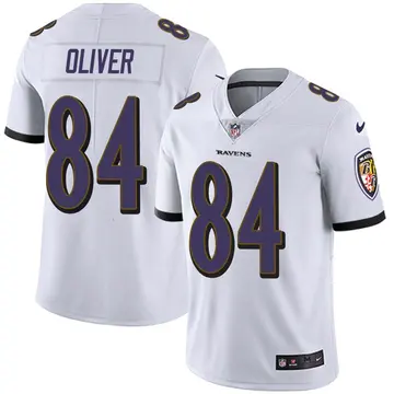 Nike Josh Oliver Men's Limited Baltimore Ravens White Vapor Untouchable Jersey