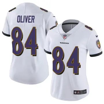 Nike Josh Oliver Women's Limited Baltimore Ravens White Vapor Untouchable Jersey