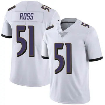 Nike Josh Ross Men's Limited Baltimore Ravens White Vapor Untouchable Jersey