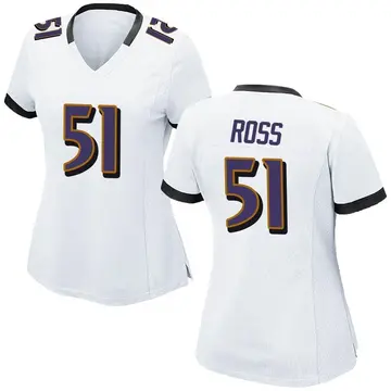 Nike Josh Ross Women's Game Baltimore Ravens White Jersey