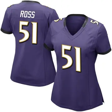 Nike Josh Ross Women's Limited Baltimore Ravens Purple Team Color Vapor Untouchable Jersey