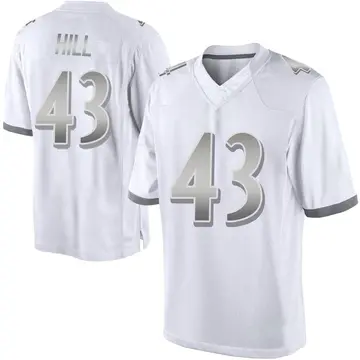 Nike Justice Hill Youth Limited Baltimore Ravens White Platinum Jersey