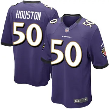 Nike Justin Houston Youth Game Baltimore Ravens Purple Team Color Jersey