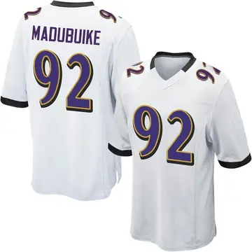 Nike Justin Madubuike Men's Game Baltimore Ravens White Jersey