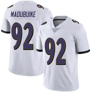 Nike Justin Madubuike Youth Limited Baltimore Ravens White Vapor Untouchable Jersey