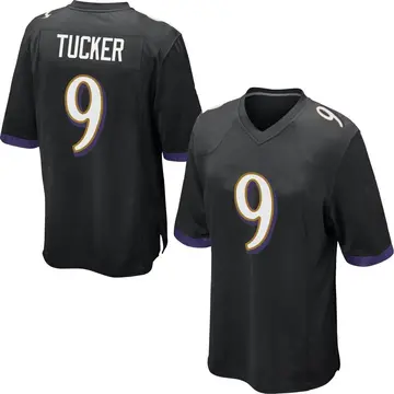 Nike Justin Tucker Men's Game Baltimore Ravens Black Jersey