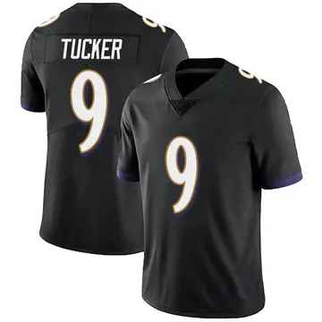 Nike Justin Tucker Men's Limited Baltimore Ravens Black Alternate Vapor Untouchable Jersey