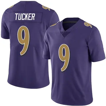 Nike Justin Tucker Men's Limited Baltimore Ravens Purple Team Color Vapor Untouchable Jersey