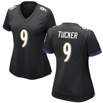 Nike Justin Tucker Women's Game Baltimore Ravens Black Jersey