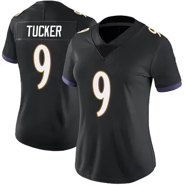 Nike Justin Tucker Women's Limited Baltimore Ravens Black Alternate Vapor Untouchable Jersey