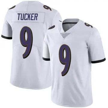 Nike Justin Tucker Youth Limited Baltimore Ravens White Vapor Untouchable Jersey