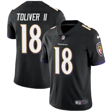 Nike Kevin Toliver II Men's Limited Baltimore Ravens Black Alternate Vapor Untouchable Jersey