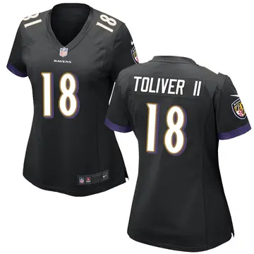 Nike Kevin Toliver II Women's Game Baltimore Ravens Black Jersey