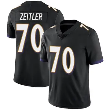 Nike Kevin Zeitler Men's Limited Baltimore Ravens Black Alternate Vapor Untouchable Jersey
