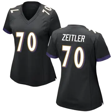 Nike Kevin Zeitler Women's Game Baltimore Ravens Black Jersey