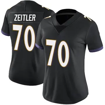 Nike Kevin Zeitler Women's Limited Baltimore Ravens Black Alternate Vapor Untouchable Jersey