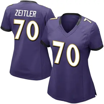 Nike Kevin Zeitler Women's Limited Baltimore Ravens Purple Team Color Vapor Untouchable Jersey