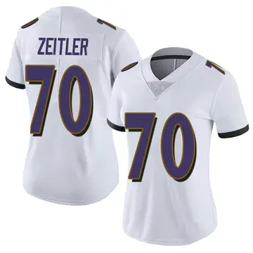 Nike Kevin Zeitler Women's Limited Baltimore Ravens White Vapor Untouchable Jersey
