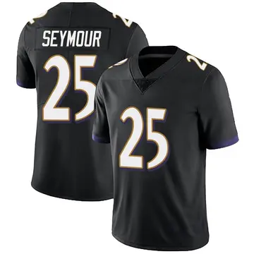 Nike Kevon Seymour Men's Limited Baltimore Ravens Black Alternate Vapor Untouchable Jersey
