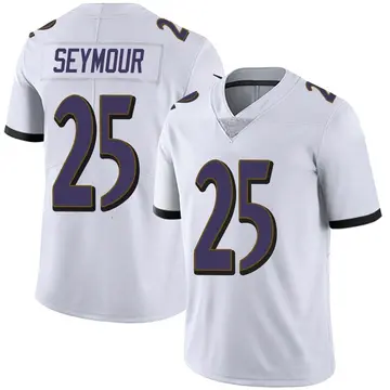 Nike Kevon Seymour Men's Limited Baltimore Ravens White Vapor Untouchable Jersey
