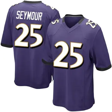 Nike Kevon Seymour Youth Game Baltimore Ravens Purple Team Color Jersey