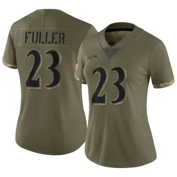 Nike Kyle Fuller Women's Limited Baltimore Ravens Olive 2022 Salute To Service Jersey