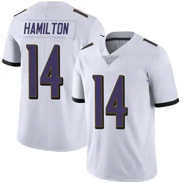 Nike Kyle Hamilton Men's Limited Baltimore Ravens White Vapor Untouchable Jersey