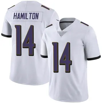 Nike Kyle Hamilton Youth Limited Baltimore Ravens White Vapor Untouchable Jersey