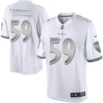 Nike Kyler Fackrell Men's Limited Baltimore Ravens White Platinum Jersey
