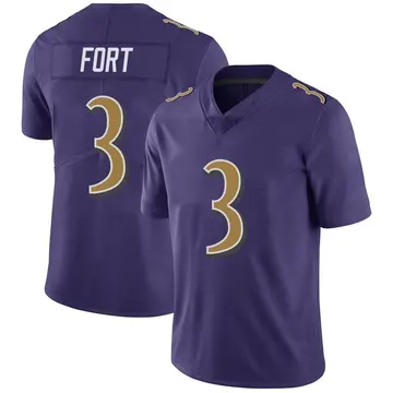 Nike L.J. Fort Men's Limited Baltimore Ravens Purple Color Rush Vapor Untouchable Jersey