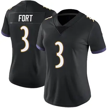 Nike L.J. Fort Women's Limited Baltimore Ravens Black Alternate Vapor Untouchable Jersey
