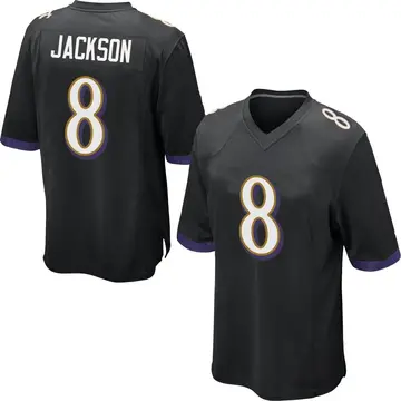 Nike Lamar Jackson Youth Game Baltimore Ravens Black Jersey