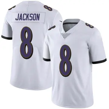 Nike Lamar Jackson Youth Limited Baltimore Ravens White Vapor Untouchable Jersey