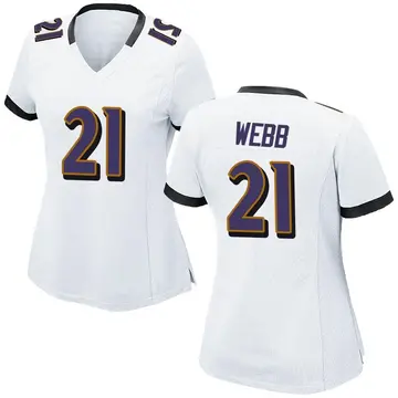Nike Lardarius Webb Women's Game Baltimore Ravens White Jersey