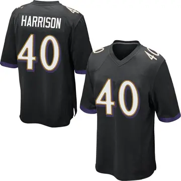 Nike Malik Harrison Men's Game Baltimore Ravens Black Jersey