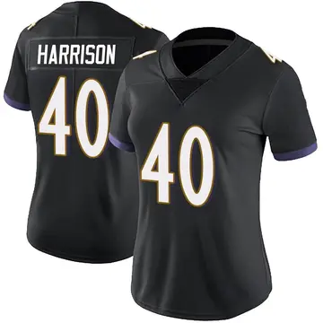 Nike Malik Harrison Women's Limited Baltimore Ravens Black Alternate Vapor Untouchable Jersey