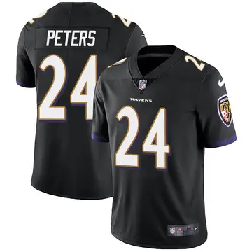 Nike Marcus Peters Men's Limited Baltimore Ravens Black Alternate Vapor Untouchable Jersey