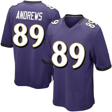 Nike Mark Andrews Youth Game Baltimore Ravens Purple Team Color Jersey