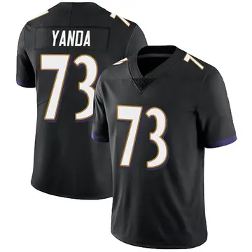 Nike Marshal Yanda Men's Limited Baltimore Ravens Black Alternate Vapor Untouchable Jersey