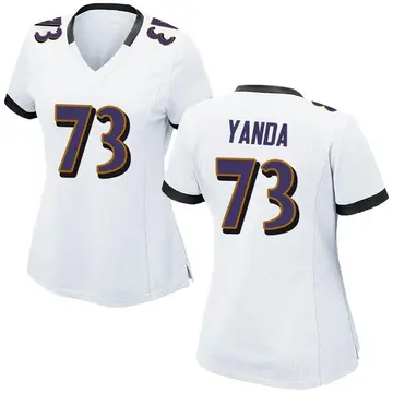 Nike Marshal Yanda Women's Game Baltimore Ravens White Jersey