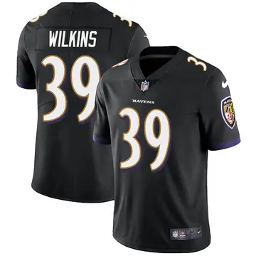 Nike Mazzi Wilkins Men's Limited Baltimore Ravens Black Alternate Vapor Untouchable Jersey