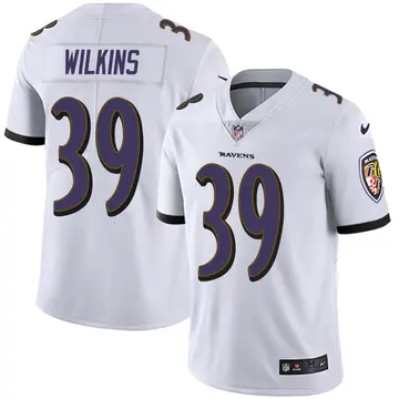 Nike Mazzi Wilkins Men's Limited Baltimore Ravens White Vapor Untouchable Jersey